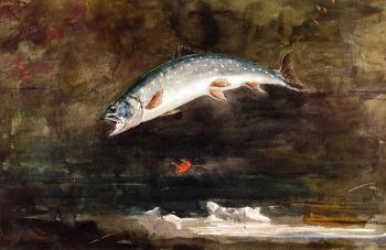 Winslow Homer : Jumping Trout